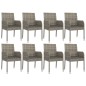 vidaXL 9-tlg. Garten-Essgruppe mit Kissen Grau Poly Rattan vidaXL 9-tlg. Garten-Essgruppe mit Kissen Grau Poly Rattan