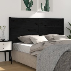 vidaXL Kopfteil Schwarz 166x4x100 cm Massivholz Kiefer