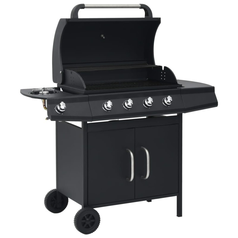 Gasgrill 4+1 Brenner Schwarz Stahl Gasgrill 4+1 Brenner Schwarz Stahl