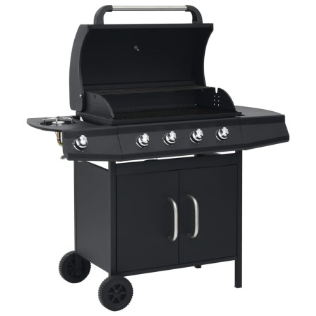 Gasgrill 4+1 Brenner Schwarz Stahl