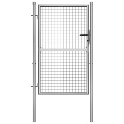 vidaXL Gartentor Verzinkter Stahl 105x175 cm Silbern