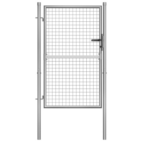 vidaXL Gartentor Verzinkter Stahl 105x175 cm Silbern