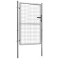vidaXL Gartentor Verzinkter Stahl 105x175 cm Silbern vidaXL Gartentor Verzinkter Stahl 105x175 cm Silbern