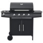 Gasgrill 4+1 Brenner Schwarz Stahl Gasgrill 4+1 Brenner Schwarz Stahl