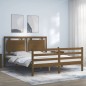 vidaXL Massivholzbett mit Kopfteil Honigbraun 160x200 cm vidaXL Massivholzbett mit Kopfteil Honigbraun 160x200 cm