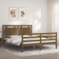 vidaXL Massivholzbett mit Kopfteil Honigbraun 160x200 cm vidaXL Massivholzbett mit Kopfteil Honigbraun 160x200 cm