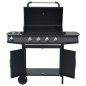 Gasgrill 4+1 Brenner Schwarz Stahl Gasgrill 4+1 Brenner Schwarz Stahl