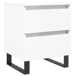 vidaXL Nachttisch Hochglanz-Weiß 40x35x50 cm Holzwerkstoff