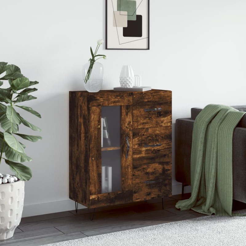 vidaXL Sideboard Räuchereiche 69,5x34x90 cm Holzwerkstoff vidaXL Sideboard Räuchereiche 69,5x34x90 cm Holzwerkstoff