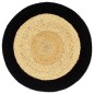 vidaXL Tischsets 4 Stk. Natur und Schwarz 38 cm Jute und Baumwolle vidaXL Tischsets 4 Stk. Natur und Schwarz 38 cm Jute und Baumwolle