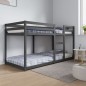 vidaXL Etagenbett Grau 90x200 cm Massivholz Kiefer vidaXL Etagenbett Grau 90x200 cm Massivholz Kiefer