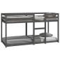 vidaXL Etagenbett Grau 90x200 cm Massivholz Kiefer vidaXL Etagenbett Grau 90x200 cm Massivholz Kiefer