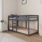 vidaXL Etagenbett Grau 90x200 cm Massivholz Kiefer vidaXL Etagenbett Grau 90x200 cm Massivholz Kiefer