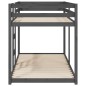 vidaXL Etagenbett Grau 90x200 cm Massivholz Kiefer vidaXL Etagenbett Grau 90x200 cm Massivholz Kiefer