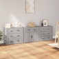 vidaXL Sideboards 3 Stk. Grau Sonoma Holzwerkstoff vidaXL Sideboards 3 Stk. Grau Sonoma Holzwerkstoff