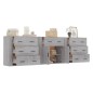 vidaXL Sideboards 3 Stk. Grau Sonoma Holzwerkstoff vidaXL Sideboards 3 Stk. Grau Sonoma Holzwerkstoff