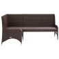 Garten-Ecksofa 2-tlg. Poly Rattan Braun Garten-Ecksofa 2-tlg. Poly Rattan Braun