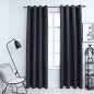 vidaXL Verdunkelungsvorhänge mit Metallösen 2 Stk. Anthrazit 140x175cm vidaXL Verdunkelungsvorhänge mit Metallösen 2 Stk. Anthrazit 140x175cm