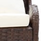 Garten-Ecksofa 2-tlg. Poly Rattan Braun Garten-Ecksofa 2-tlg. Poly Rattan Braun