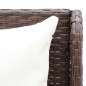 Garten-Ecksofa 2-tlg. Poly Rattan Braun Garten-Ecksofa 2-tlg. Poly Rattan Braun