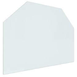vidaXL Kaminofen Glasplatte Sechseck 80x60 cm