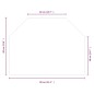 vidaXL Kaminofen Glasplatte Sechseck 80x60 cm vidaXL Kaminofen Glasplatte Sechseck 80x60 cm
