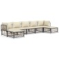 vidaXL 7-tlg. Garten-Lounge-Set mit Kissen Anthrazit Poly Rattan vidaXL 7-tlg. Garten-Lounge-Set mit Kissen Anthrazit Poly Rattan