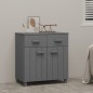 vidaXL Sideboard HAMAR Dunkelgrau 79x40x80 cm Massivholz Kiefer vidaXL Sideboard HAMAR Dunkelgrau 79x40x80 cm Massivholz Kiefer