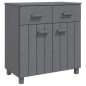 vidaXL Sideboard HAMAR Dunkelgrau 79x40x80 cm Massivholz Kiefer vidaXL Sideboard HAMAR Dunkelgrau 79x40x80 cm Massivholz Kiefer