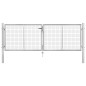 vidaXL Gartentor Verzinkter Stahl 306 x 125 cm Silbern vidaXL Gartentor Verzinkter Stahl 306 x 125 cm Silbern