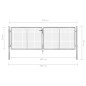 vidaXL Gartentor Verzinkter Stahl 306 x 125 cm Silbern vidaXL Gartentor Verzinkter Stahl 306 x 125 cm Silbern