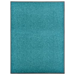 vidaXL Fußmatte Waschbar Cyan 90x120 cm 