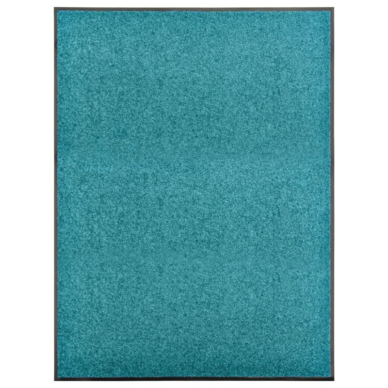vidaXL Fußmatte Waschbar Cyan 90x120 cm vidaXL Fußmatte Waschbar Cyan 90x120 cm