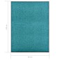 vidaXL Fußmatte Waschbar Cyan 90x120 cm vidaXL Fußmatte Waschbar Cyan 90x120 cm