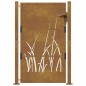 vidaXL Gartentor 105x130 cm Cortenstahl Gras-Design vidaXL Gartentor 105x130 cm Cortenstahl Gras-Design