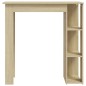 vidaXL Bartisch mit Regal Sonoma-Eiche 102x50x103,5 cm Holzwerkstoff vidaXL Bartisch mit Regal Sonoma-Eiche 102x50x103,5 cm Holzwerkstoff