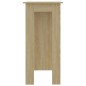 vidaXL Bartisch mit Regal Sonoma-Eiche 102x50x103,5 cm Holzwerkstoff vidaXL Bartisch mit Regal Sonoma-Eiche 102x50x103,5 cm Holzwerkstoff