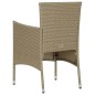Garten-Essstühle 2 Stk. Poly Rattan Beige Garten-Essstühle 2 Stk. Poly Rattan Beige