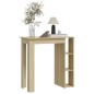 vidaXL Bartisch mit Regal Sonoma-Eiche 102x50x103,5 cm Holzwerkstoff vidaXL Bartisch mit Regal Sonoma-Eiche 102x50x103,5 cm Holzwerkstoff