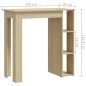 vidaXL Bartisch mit Regal Sonoma-Eiche 102x50x103,5 cm Holzwerkstoff vidaXL Bartisch mit Regal Sonoma-Eiche 102x50x103,5 cm Holzwerkstoff