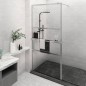 vidaXL Duschwand mit Ablage für Walk-In-Dusche Chrom 115x195 cm ESG vidaXL Duschwand mit Ablage für Walk-In-Dusche Chrom 115x195 cm ESG