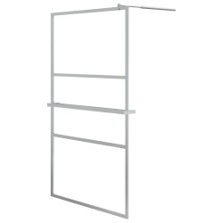 vidaXL Duschwand mit Ablage für Walk-In-Dusche Chrom 115x195 cm ESG