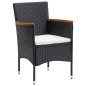 Garten-Essstühle 4 Stk. Poly Rattan Schwarz Garten-Essstühle 4 Stk. Poly Rattan Schwarz
