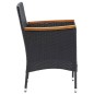 Garten-Essstühle 4 Stk. Poly Rattan Schwarz Garten-Essstühle 4 Stk. Poly Rattan Schwarz