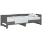 vidaXL Ausziehbares Tagesbett Grau Massivholz Kiefer 2x(90x190) cm vidaXL Ausziehbares Tagesbett Grau Massivholz Kiefer 2x(90x190) cm