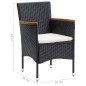 Garten-Essstühle 4 Stk. Poly Rattan Schwarz Garten-Essstühle 4 Stk. Poly Rattan Schwarz