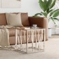 vidaXL Couchtisch Silbern 50x50x50 cm Edelstahl und Glas vidaXL Couchtisch Silbern 50x50x50 cm Edelstahl und Glas