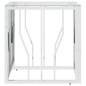 vidaXL Couchtisch Silbern 50x50x50 cm Edelstahl und Glas vidaXL Couchtisch Silbern 50x50x50 cm Edelstahl und Glas