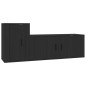vidaXL 2-tlg. TV-Schrank-Set Schwarz Holzwerkstoff vidaXL 2-tlg. TV-Schrank-Set Schwarz Holzwerkstoff