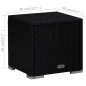 vidaXL Sonnenliege mit Auflage und Teetisch Poly Rattan Rot vidaXL Sonnenliege mit Auflage und Teetisch Poly Rattan Rot